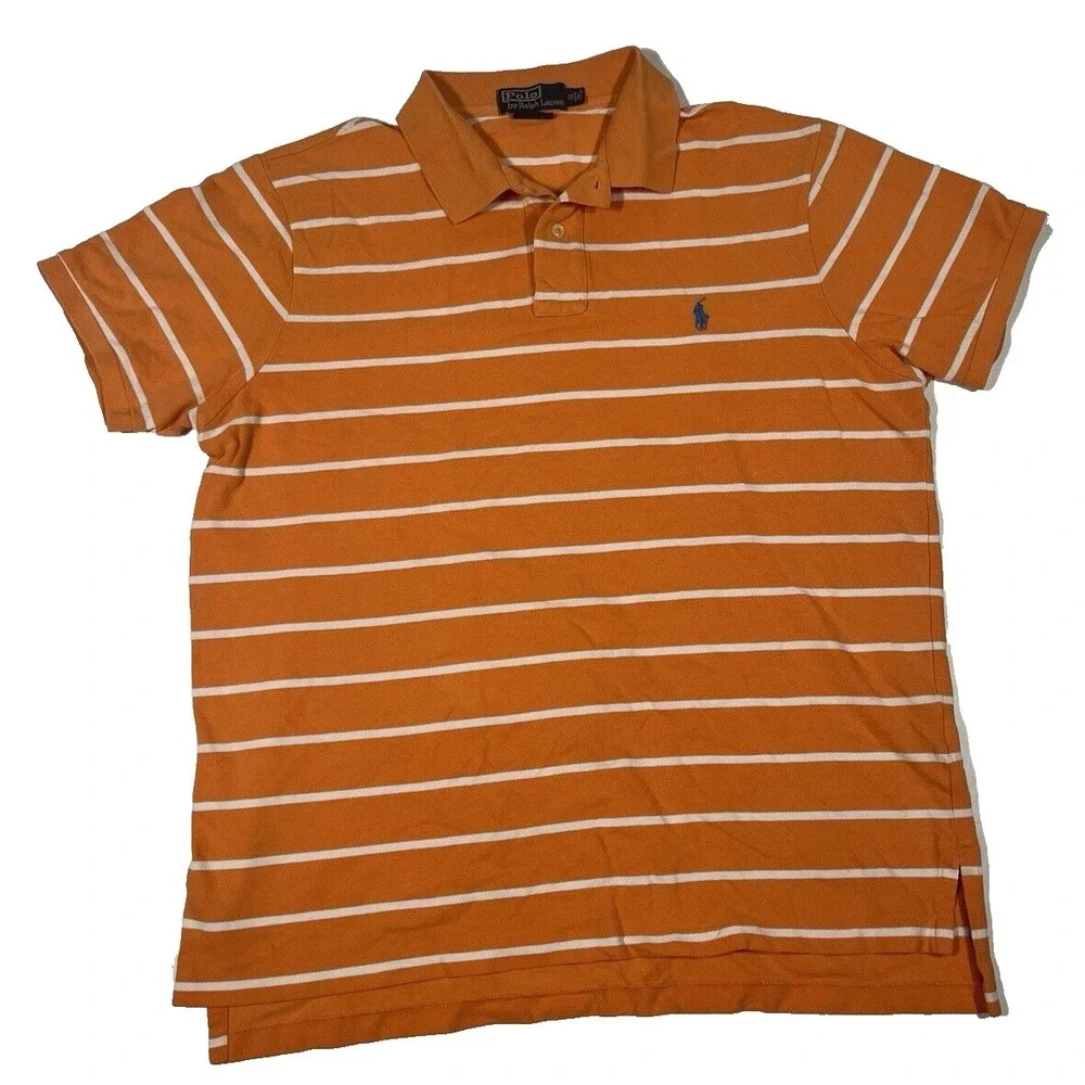 Polo Ralph Lauren Custom Fit Striped Polo Shirt Mens‎ XL Short Sleeve